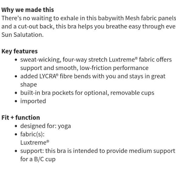 SOLD  Energy Bra *Exhale Windberry size 6 - Picture 7 of 7